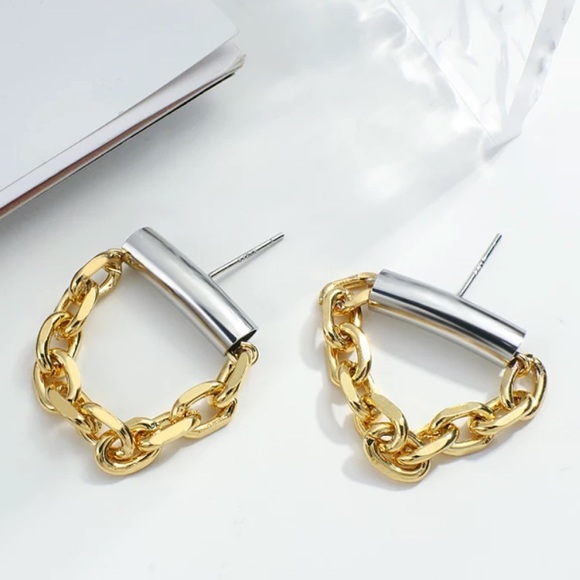 Gold plated thick chain earnings - Picture 4 of 8